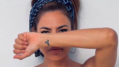 Photo of Eva Mendes Sparks Marriage Speculation with New Tattoo Photos Featuring Ryan Gosling